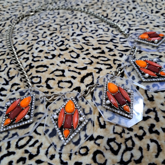 🌈J CREW GEM STONE NECKLACE - Picture 1 of 7